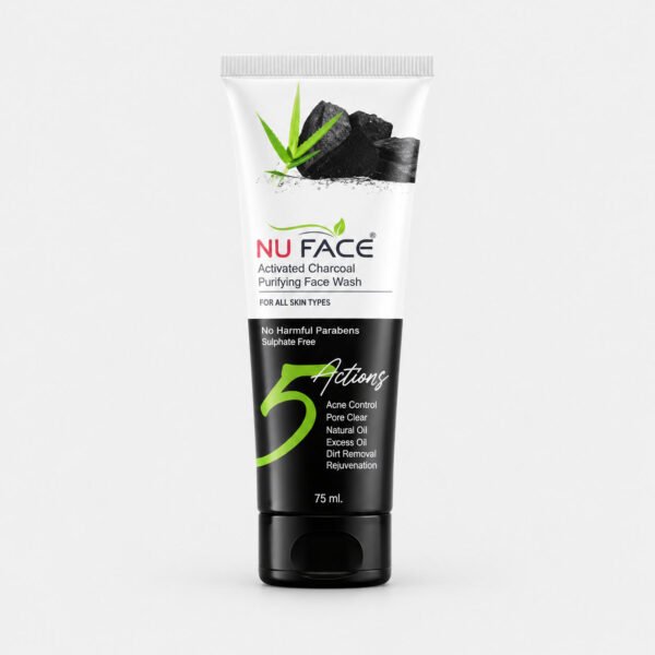 NU FACE Activated Charcoal Face Wash 75 ml